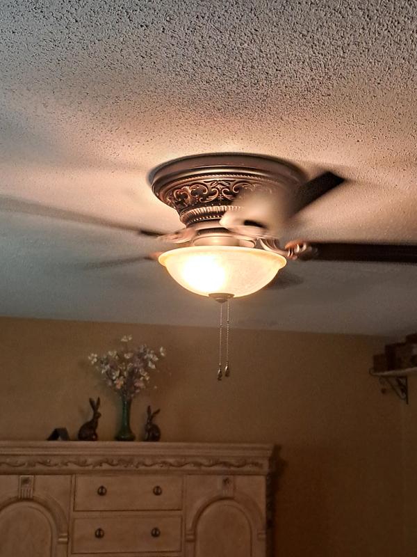 Harbor Breeze Lynstead 52-in Specialty Bronze Flush Mount Ceiling