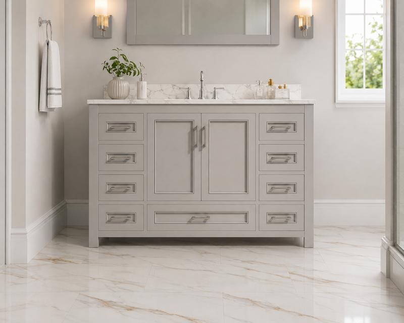 allen + roth Crest Hill 60-in White Undermount Double Sink
