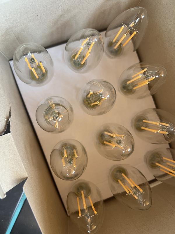 Utilitech Led light bulb 60 -Watt EQ BC Soft white Candelabra screw ...