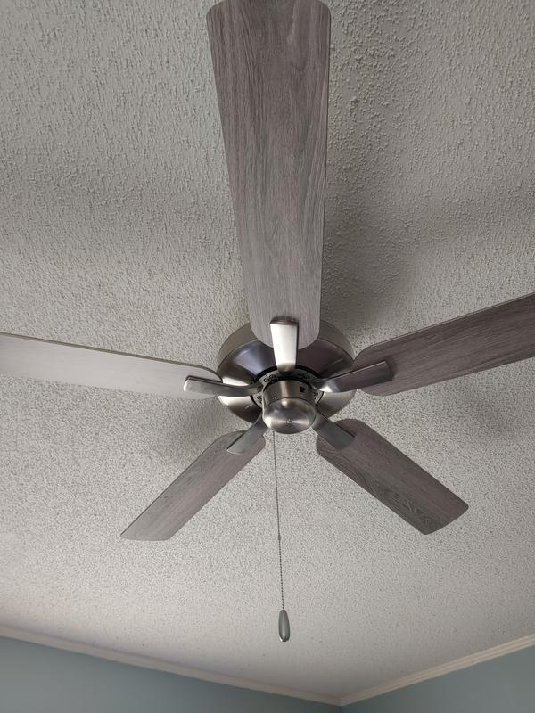 Progress Lighting AirPro Builder Fan 52-in Brushed Nickel with Silver ...