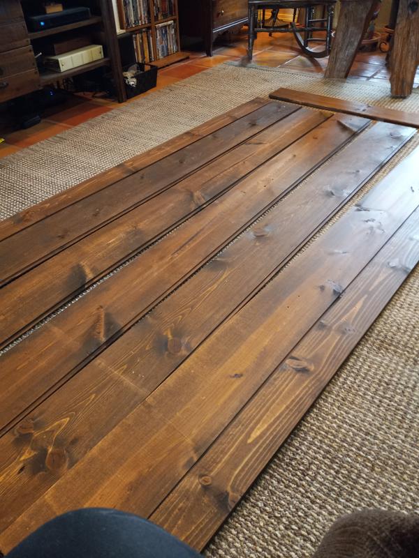 CALHOME 30-in x 84-in Brown Pine Wood Solid core Single Barn Door ...