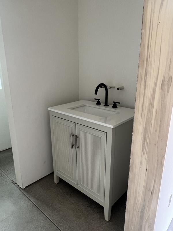 Style Selections Alaia 30-in Muse Gray Undermount Single Sink Bathroom Vanity with White Engineered Stone Top Style Selections Alaia 30-in Muse Gray Undermount Single Sink Bathroom Vanity with White Engineered Stone Top
