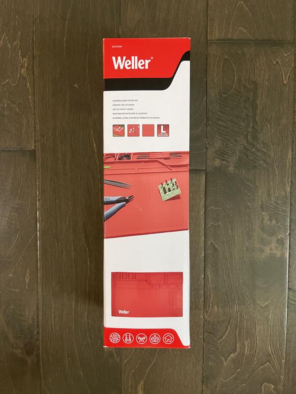 Weller Large Soldering Work Station Mat – WLACCWSM1-02 – Silicone, Heat Resistant To 930°F, Anti-Slip, With Ruler & Magnetic Areas Soldering Mat