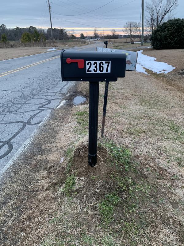 Architectural Mailboxes Ground Mount Black Plastic Standard Mailbox ...
