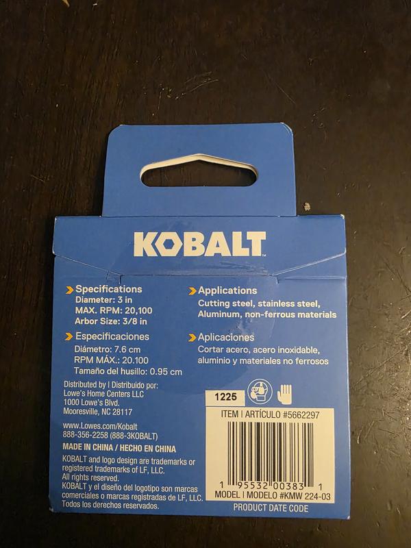 Kobalt 3 -Piece Steel 3-in Cutting Wheel Accessory Set in the Rotary ...