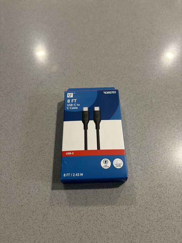 Utilitech 8-ft Usb 2 Usb-c Black Cable 8B47-3190006R-FG at Lowes.com