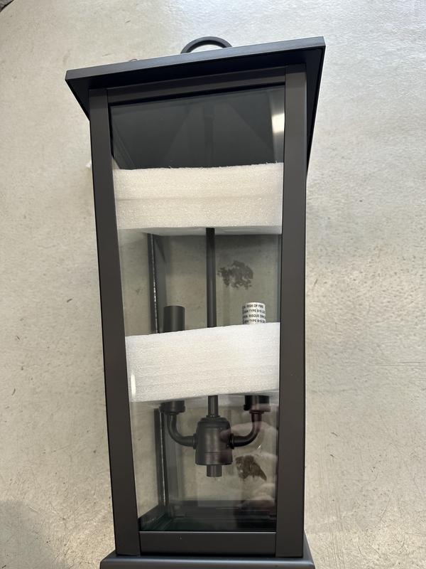 allen + roth Davidson 2-Light Matte Black Traditional Clear Glass ...