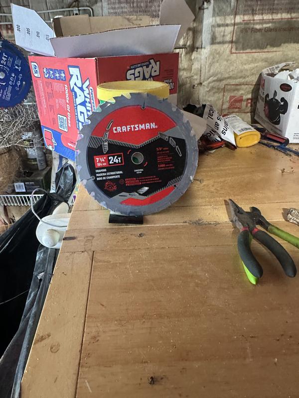 CRAFTSMAN 7-1/4-in 24 -Tooth Rough Finish Carbide Circular saw