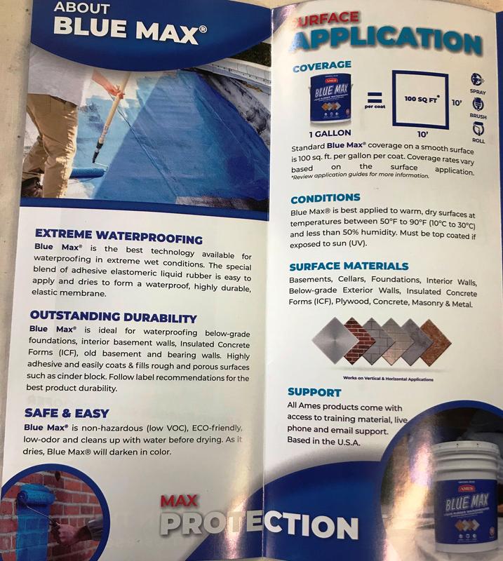 Ames  Blue Max Waterproofing Liquid Rubber Coating 5-Gal (TROWEL GRADE) –  Conspec Materials, LLC