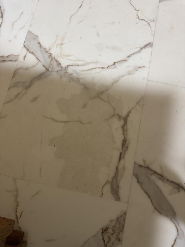 Pergo Marbella Limestone Gray Stone Look 22-mil x 12-in W x 24-in L ...