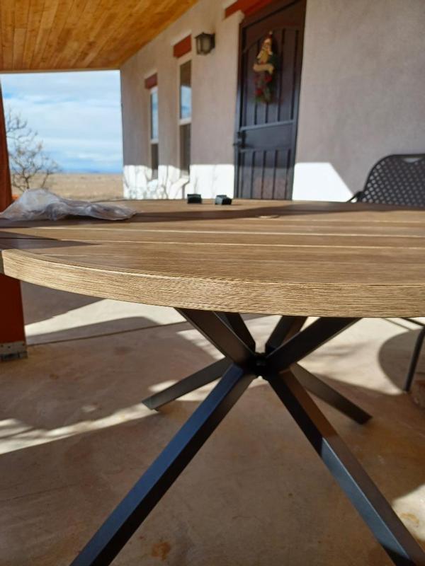 Style Selections Canyon Way Round Outdoor Dining Table 46-in Style Selections Canyon Way Round Outdoor Dining Table 46-in