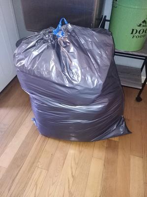 Reli. 39 Gallon Trash Bags Drawstring (100 Count) Large 39 Gallon Heavy Duty Drawstring Trash Bags - Black Garbage Bags 39
