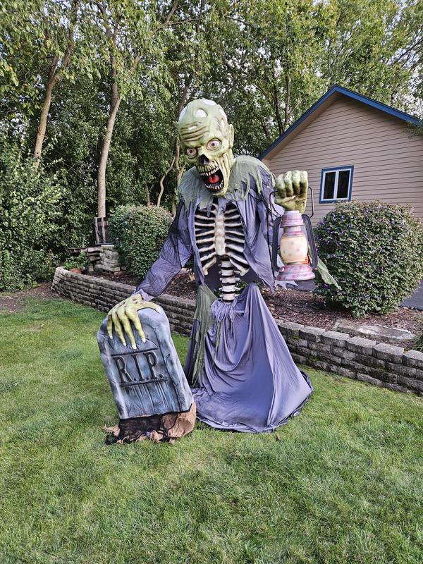 Haunted Living 9-ft Lighted Animatronic Ground Breaking Zombie in