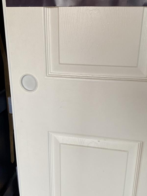 RELIABILT BY0106 48-in x 80-in Bright White Flush Prefinished Mdf Sliding Door Hardware Included RELIABILT BY0106 48-in x 80-in Bright White Flush Prefinished Mdf Sliding Door Hardware Included