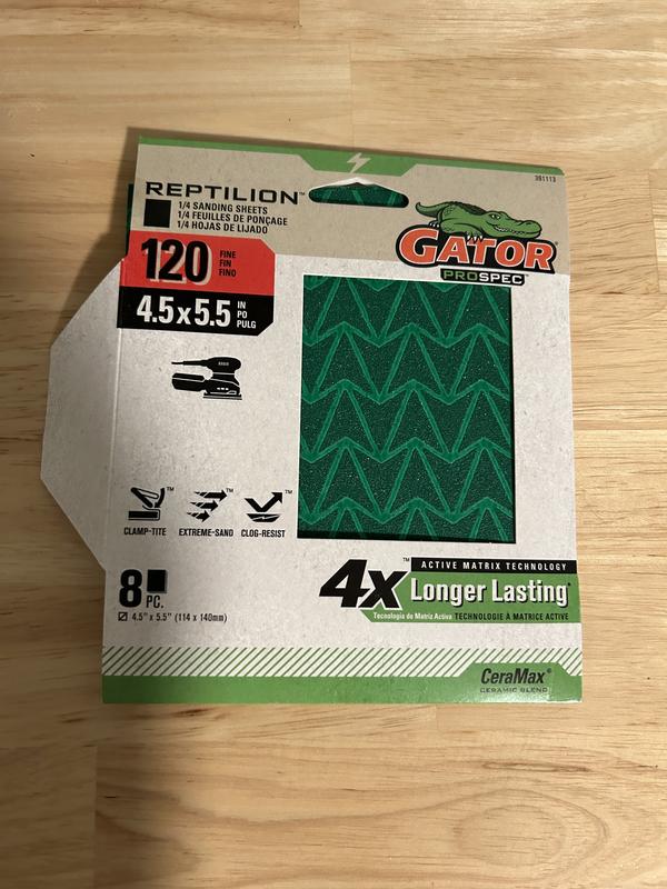 Gator Reptilion 8-Piece Ceramic Alumina 80-Grit Sheet Gator Reptilion 8-Piece Ceramic Alumina 80-Grit Sheet