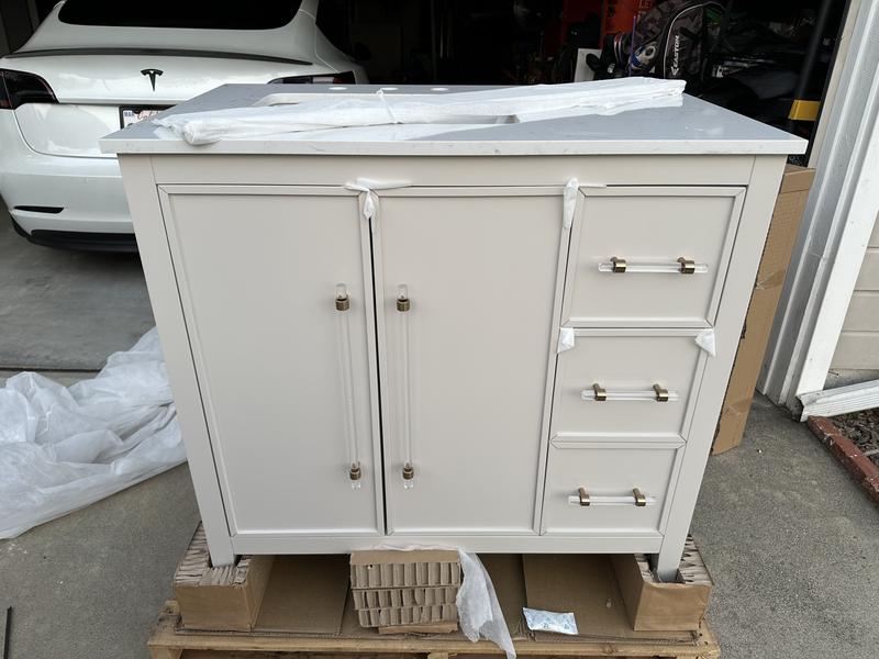 Shop Origin 21 Alise 36-in Gray Bathroom Vanity Collection at Lowes.com