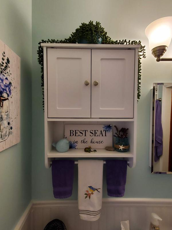 Zenith Cottage 19.19-in x 25.63-in x 5.75-in White Bathroom Wall Cabinet