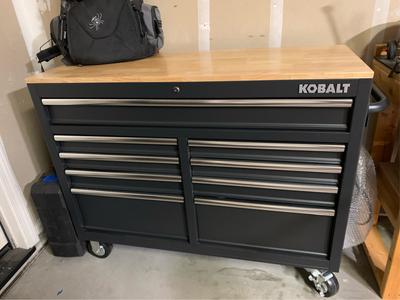 Kobalt wood deals top tool box