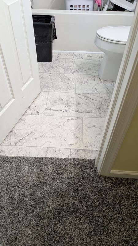 STAINMASTER White Marble Look 9.84-mil x 12-ft W Waterproof
