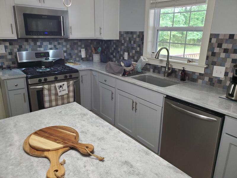 Peel&Stick Tile Urban Geo Beige 12-in x 13-in Matte PVC Uniform Squares Stone Look Peel and Stick Wall Tile (1.001-sq. ft/ Piece) Peel&Stick Tile Urban Geo Beige 12-in x 13-in Matte PVC Uniform Squares Stone Look Peel and Stick Wall Tile (1.001-sq. ft/ Piece)
