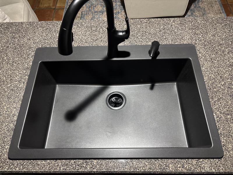 allen + roth Kaiden Drop-in or undermount 33-in x 22-in Quartz Single ...