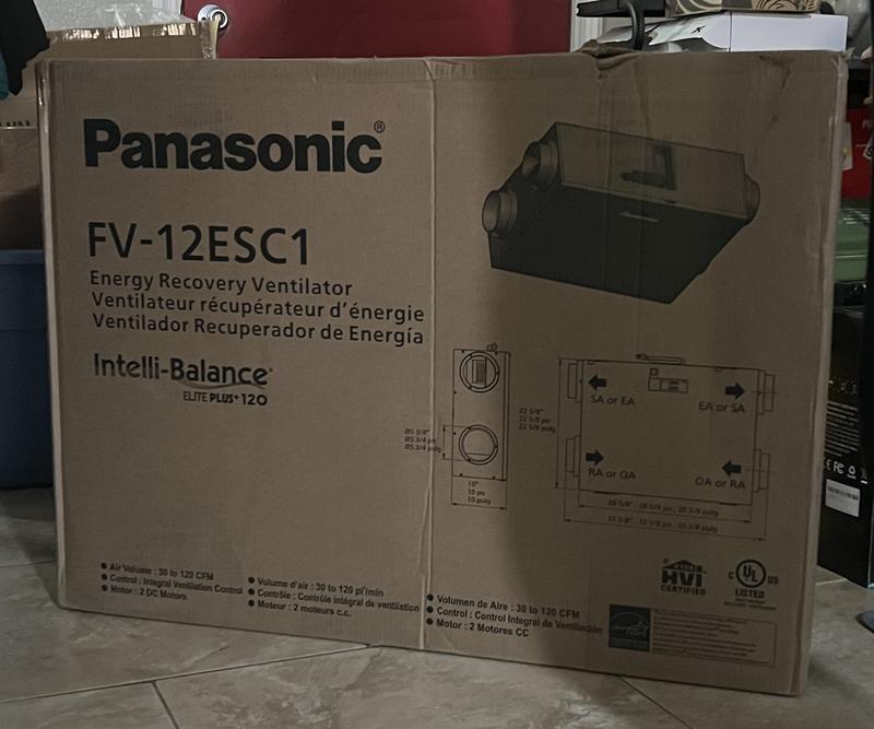 Panasonic BalancedHome 1-Sone 120-CFM Silver Energy Recovery