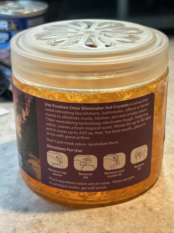 Zep Freshen Odor Eliminator Gel Crystals 14 -oz Tropical Shore Air ...