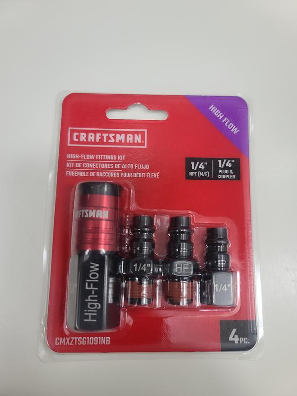 CRAFTSMAN 4-pc High-flow Fittings Kit in the Air Compressor Fittings ...