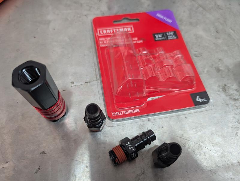 CRAFTSMAN 4-pc High-flow Fittings Kit in the Air Compressor Fittings ...