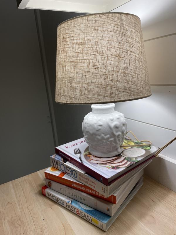 allen + roth 7-in x 10-in Tan Linen Drum Lamp Shade LSH76 at Lowes.com