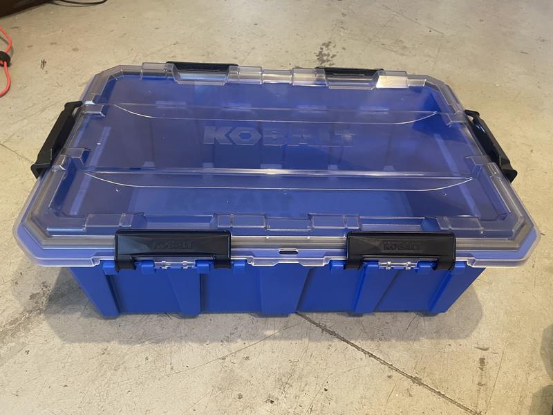 Kobalt Large 20 -Gallons ( 80 -Quarts ) blue Heavy Duty Stackable Tote ...