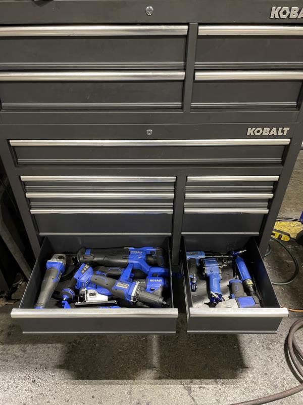 Kobalt 42-in W x 59-in H 13 Ball-bearing Steel Tool Chest Combo (Blue) in  the Tool Chest Combos department at