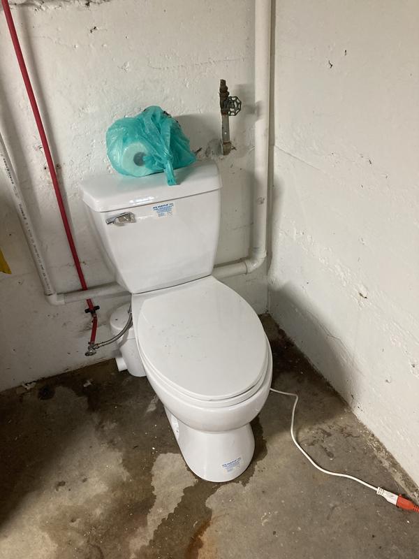 SANIFLO Saniaccess 3 + Toilet Bowl Round + Toilet Tank Bundle Residential White