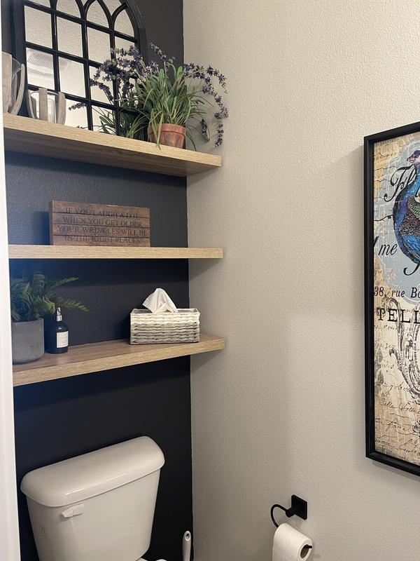 Floating Shelves Above The Toilet — Home with Marika