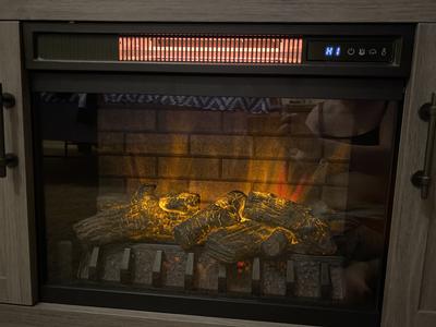 Greentouch 48-in W Weathered Gray Infrared Quartz Electric Fireplace at  Lowes.com