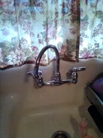 Peerless Chrome 2 Handle Wall Mount High Arc Residential Kitchen
