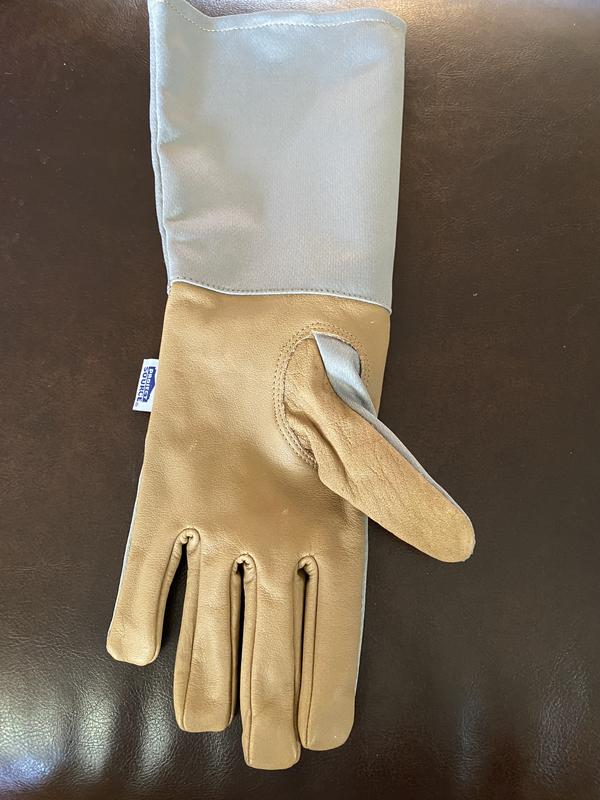 Project Source Large/x-large Gray Leather/Polyester Gardening Gloves,  (1-Pair) in the Work Gloves department at