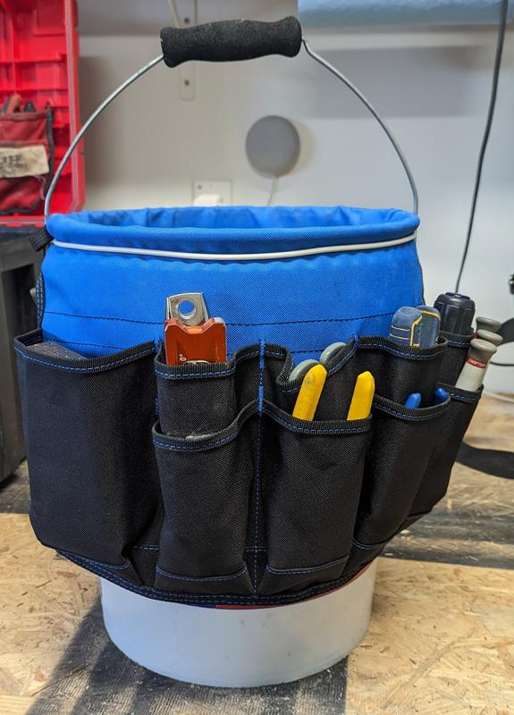 Kobalt Blue Black Polyester 12 in 5 Gallon Bucket Organizer in the Tool Bags department at Lowes