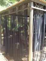 Solaris Mesh 108 In Black Polyester Sheer Single Curtain Panel At