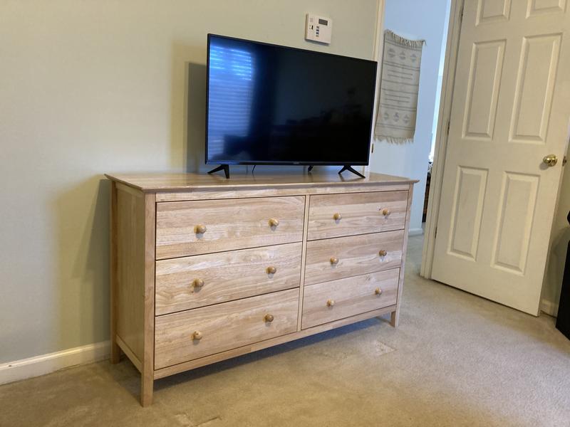 International Concepts Natural Asian Hardwood 6-Drawer Chest in the Chests  department at