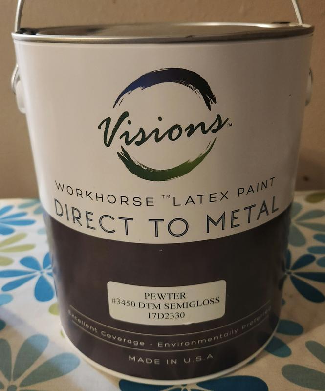 Visions Workhorse Direct to Metal Latex Paint - White - Semi-Gloss - 1 Gal