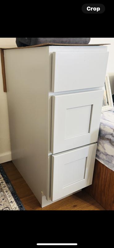 RELIABILT Parkstone 23.875-in W x 30-in H x 12-in D Grey Diagonal Corner Base Fully Assembled Plywood Cabinet (Shaker Style)