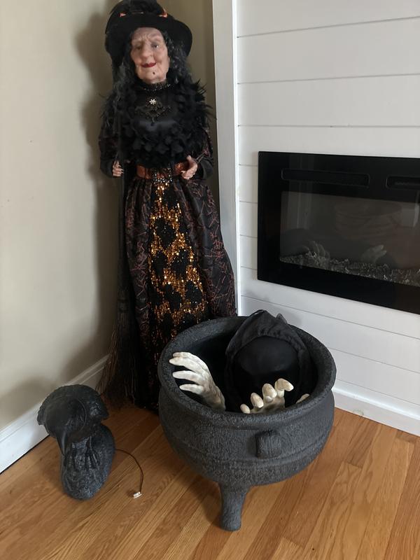 Haunted Living 15-in Cauldron Candy Bowl Decoration 400235-5 at Lowes.com