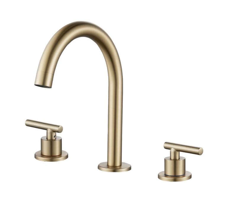 BYH Matte Black Widespread 2-handle Mid-arc Commercial/Residential