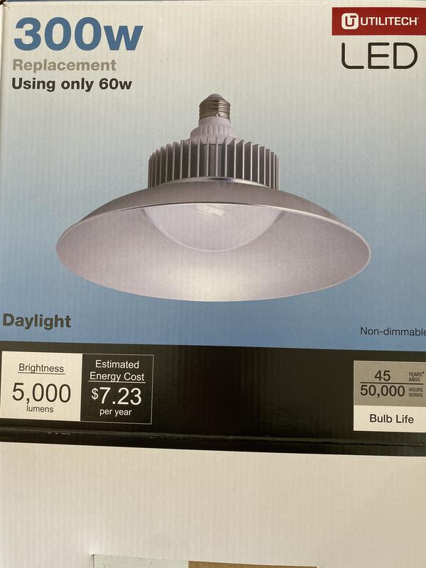 Utilitech Utilty light 300 -Watt EQ E26 Daylight Medium screw base LED ...