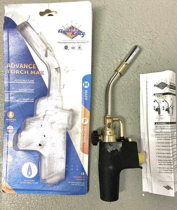 Flame King Heavy Duty Torch for Charcoal/Campfire, Plumbing, Soldering ...