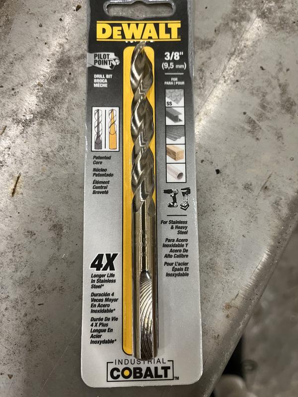 DEWALT 3 8 in 5 1 16 in Cobalt Alloy Steel Jobber Length Twist