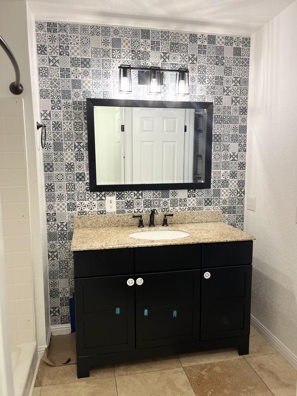 American Olean VitaScape Midnight Satin 12-in x 12-in Satin Ceramic Mixed Pattern Wall Tile (1-sq. ft/ Piece)