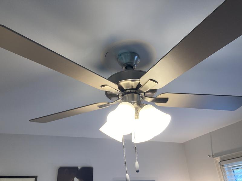 Progress Lighting AirPro Builder Fan 52-in Brushed Nickel with Silver ...