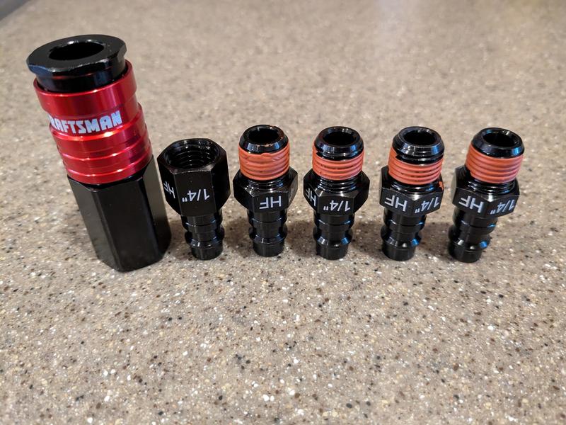 CRAFTSMAN 6-pc High-flow Fittings Kit in the Air Compressor Fittings ...